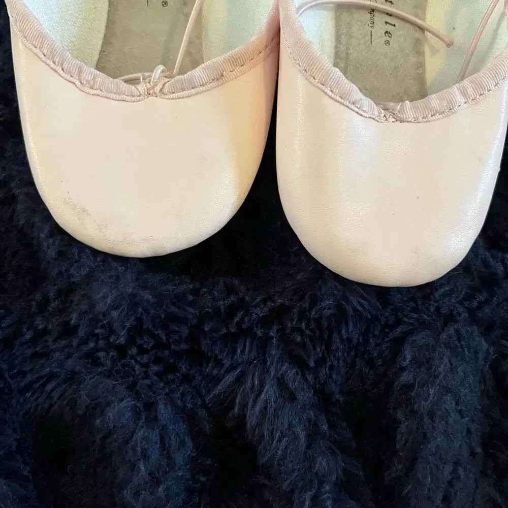 Danskin Freestyle Ballet Slippers Toddler Girls Size 10 Pink Leather Dance Shoes